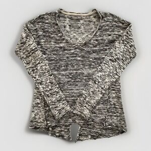 Michael Stars Knit Sweater Wool Blend Gray Pullover Hi Lo Size 1 Minimalist Warm